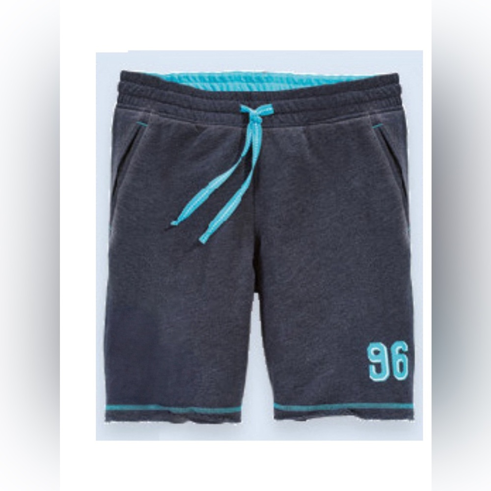 Gray Shorts with Blue Accents